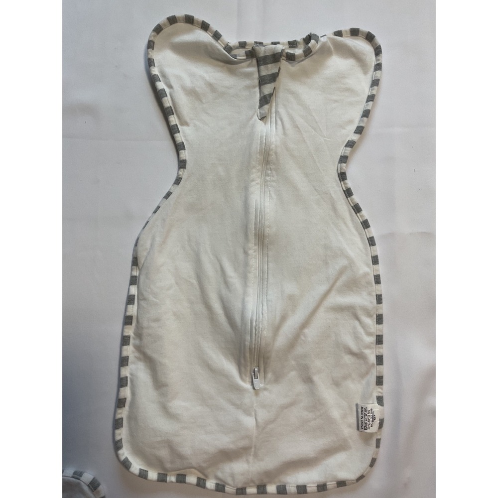 Love To Dream Swaddle UP Original Newborn Baby Sleep Sack Cream Grey Stripes NB